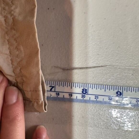 LL Bean Men’s Tan Nylon Pull On Hiking Outdoor Safari Shorts‎ Size Medium - Picture 9 of 11